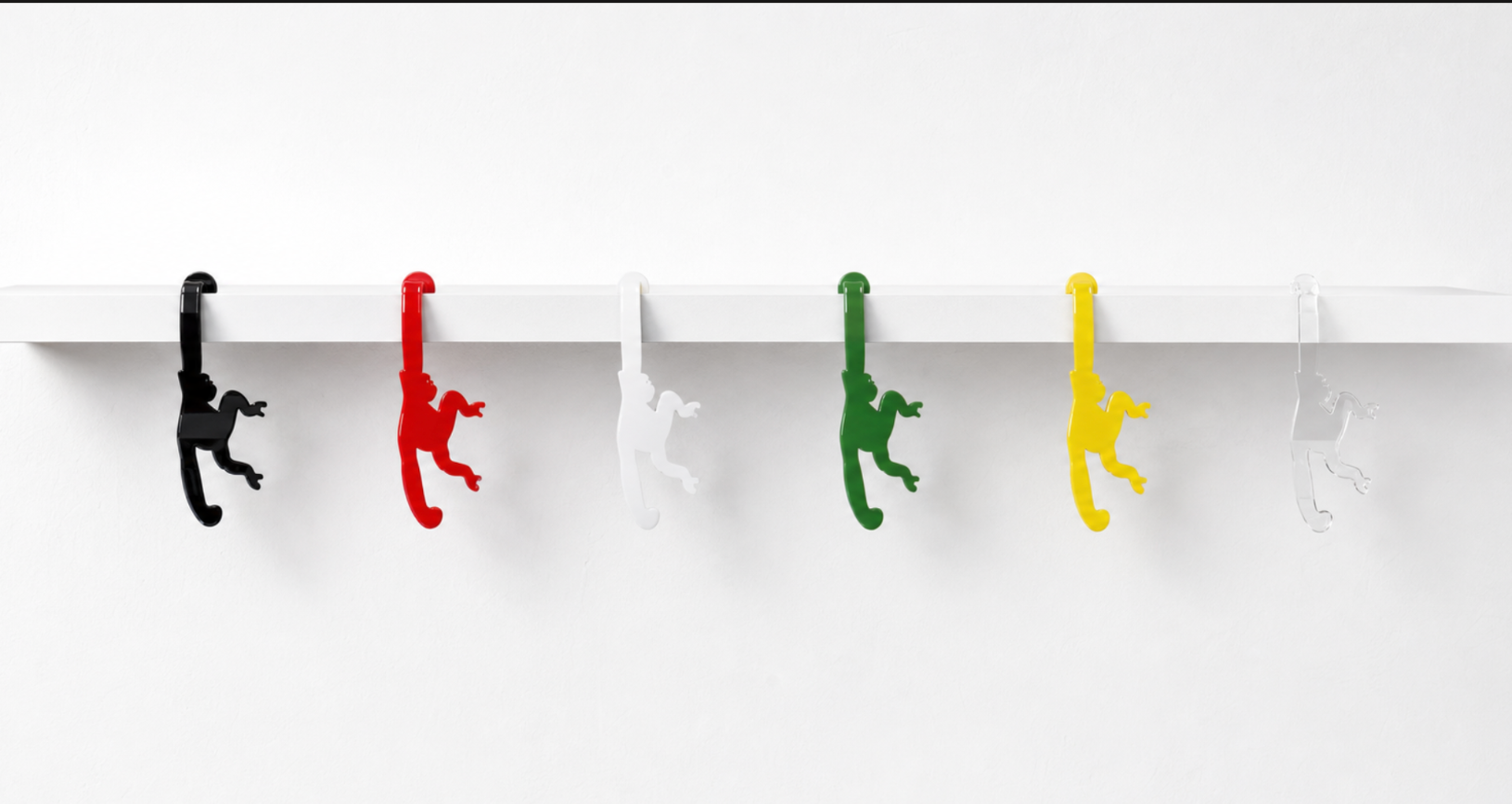 Affen Regalhaken aus Plexiglas | 6er-Set – Detailansicht 2