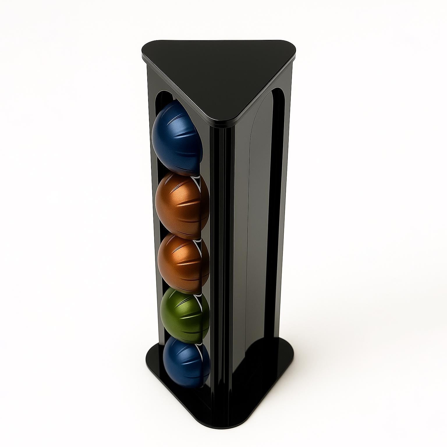 triangle coffee pod holder modern acrylic nespresso vertuo organizer