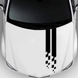 Black Car Hood Racing Stripe Decal: 90x21cm Vinyl Tuning Sticker - Spy Werbetechnik