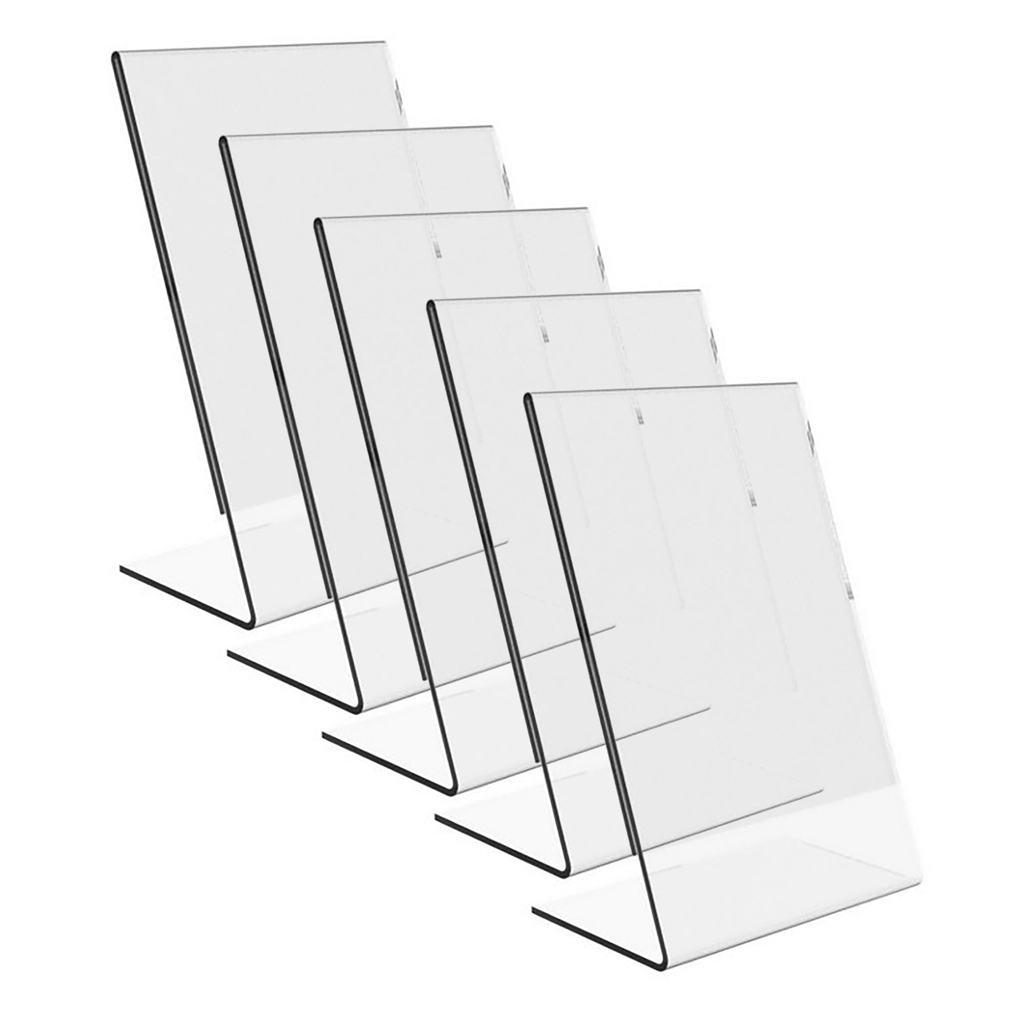 A6 Menühalter aus Acryl (Hochformat) – L-Form, 5er-Set - Spy Werbetechnik
