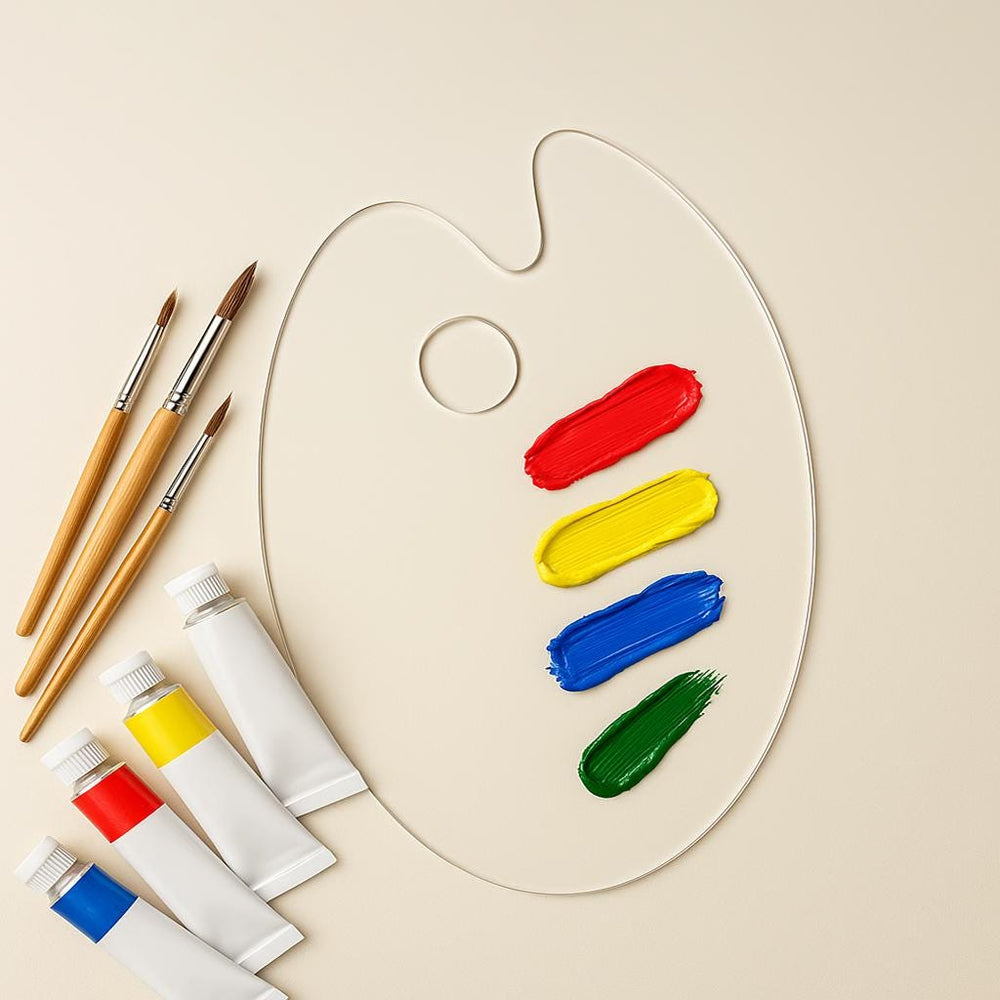 large paint mixing palette 40x31 cm acrylic pmma lightweight durable easy to clean