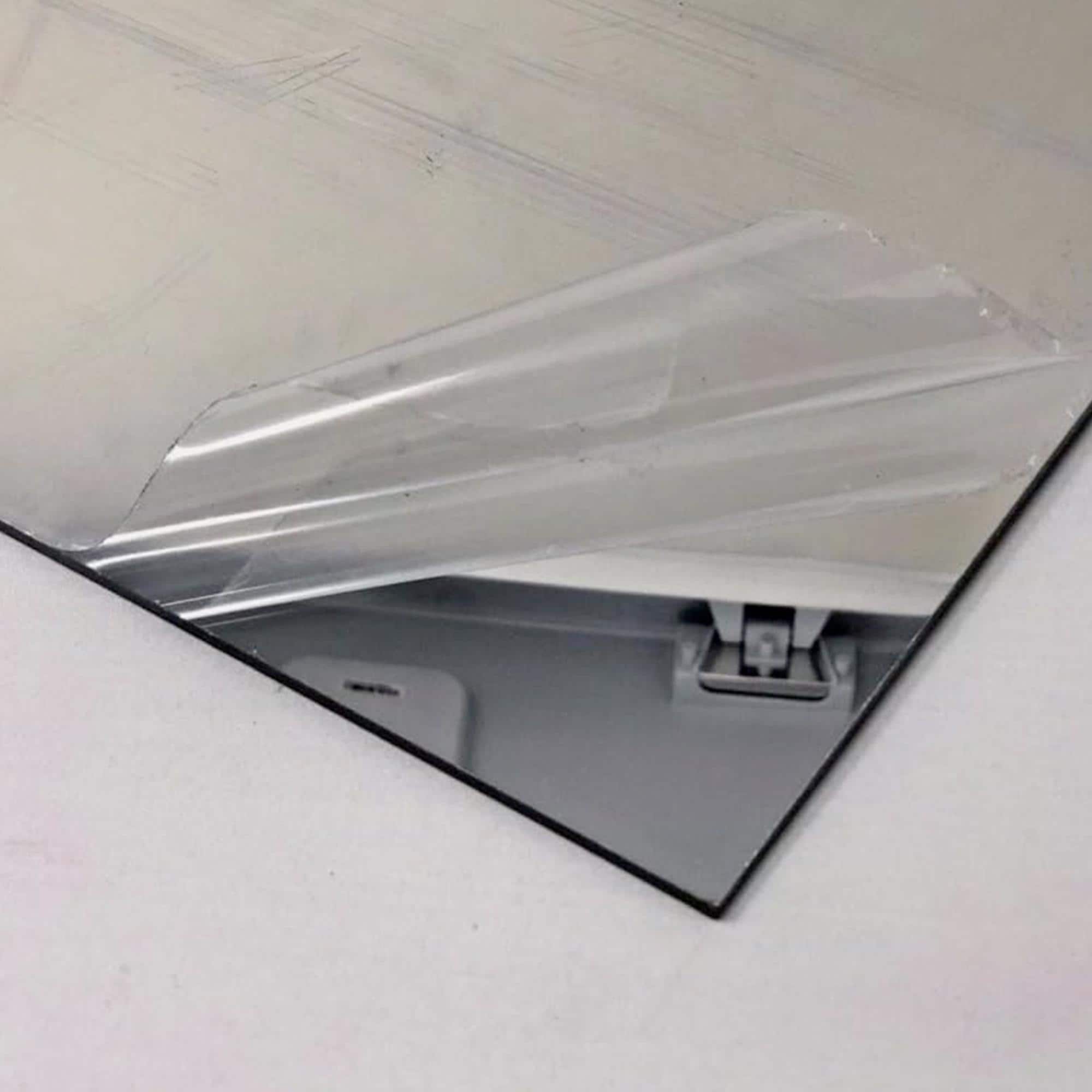 Silber Acryl Spiegelplatte 3mm mit Schutzfolie – PMMA Zuschnitt nach Maß