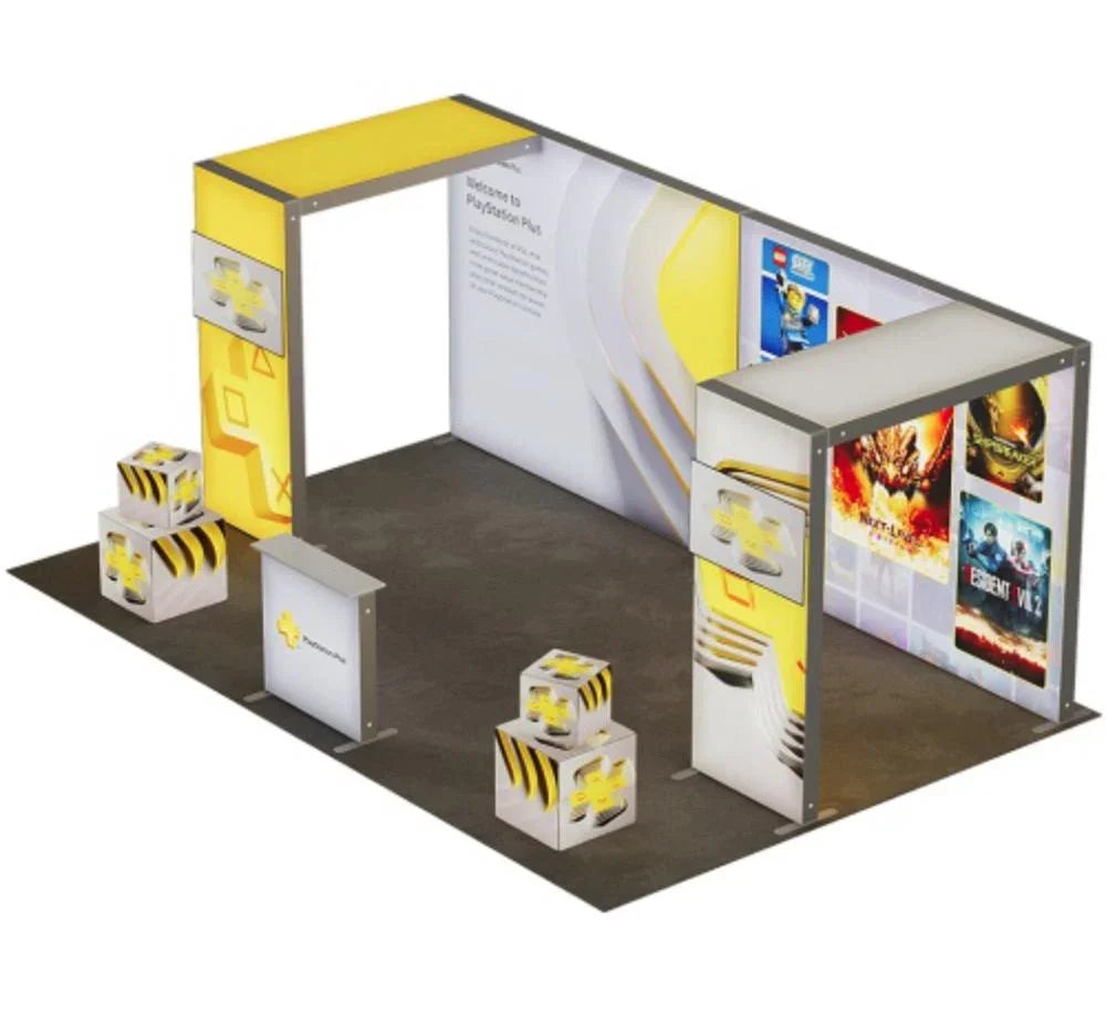 Customizable LED Light Cube – 40/60/80/100 cm – Backlit Fabric Sign, Exhibition Display, Portable Lightbox Cube - Spy Werbetechnik