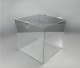 Acryl-Spendenbox Transparent – Spenden- & Vorschlagsbox mit Schlitz, 15/20/30 cm - Spy Werbetechnik