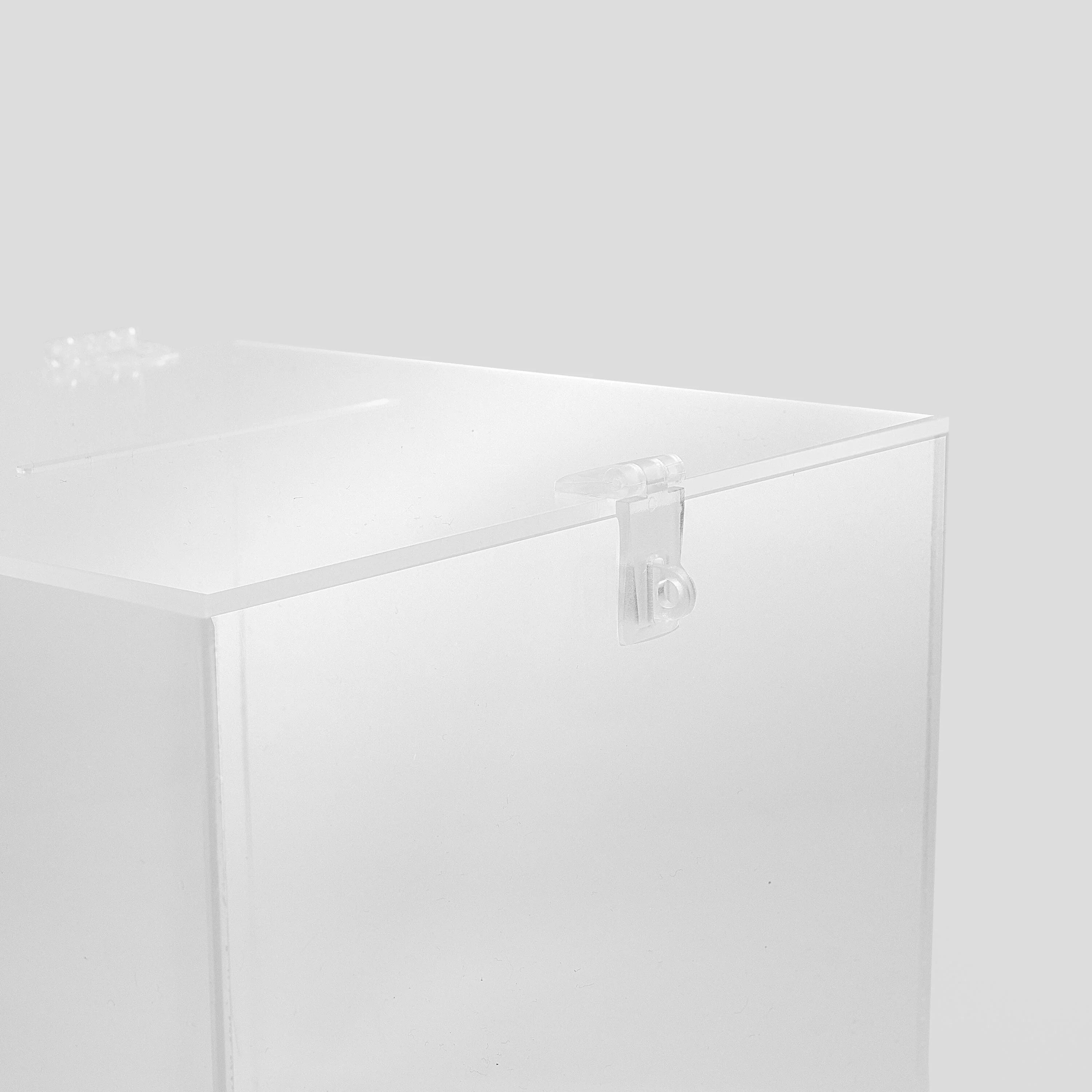 Acryl-Spendenbox Transparent – Spenden- & Vorschlagsbox mit Schlitz, 15/20/30 cm - Spy Werbetechnik