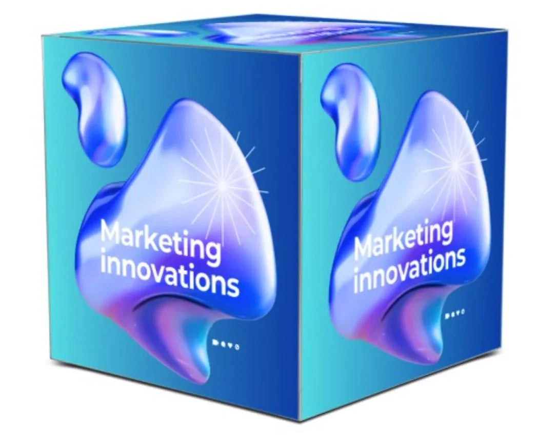 Customizable LED Light Cube – 40/60/80/100 cm – Backlit Fabric Sign, Exhibition Display, Portable Lightbox Cube - Spy Werbetechnik