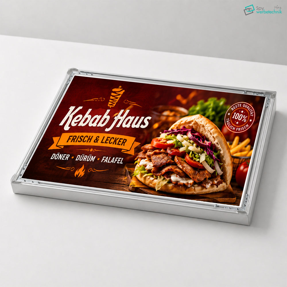 LED Leuchtkasten mit Plexiglasfront | 80 mm – Detailansicht 8