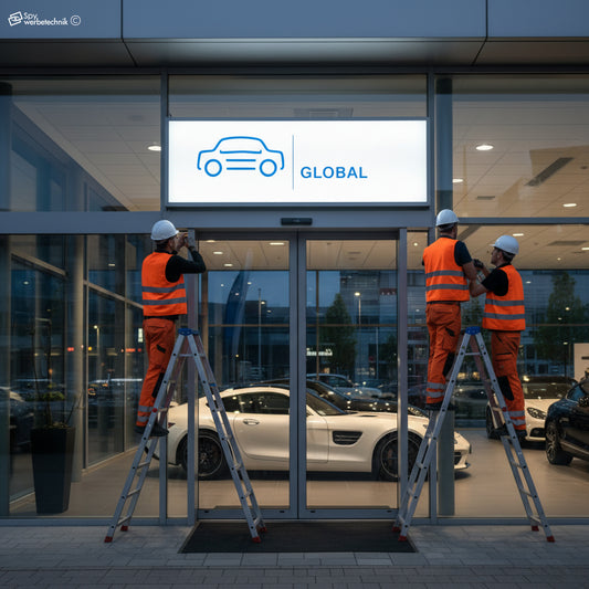 Leuchtreklamen & LED-Schilder für Eingangsbereiche