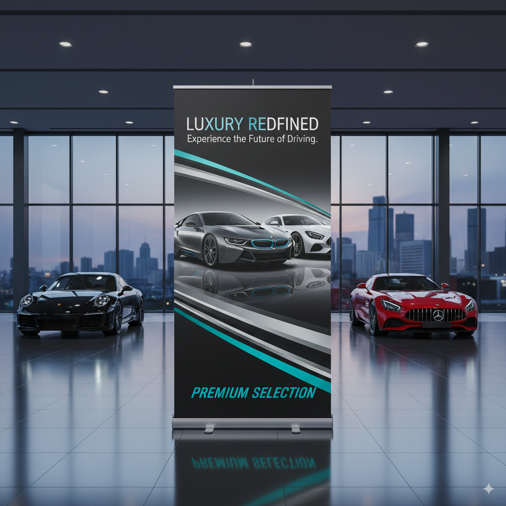 premium roll up banner 85x200