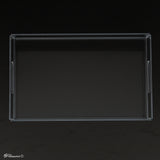 Individuelles klares Acryl-Serviertablett – Moderner rechteckiger Organizer mit Griffen – Personalisierbares Design – Robust & Transparent - Spy Werbetechnik