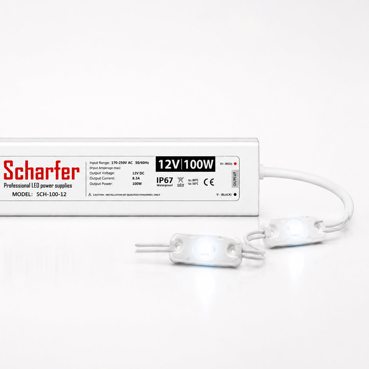 LED-Netzteil 12 V 100 W IP67 | SCH-100-12 – Detailansicht 4