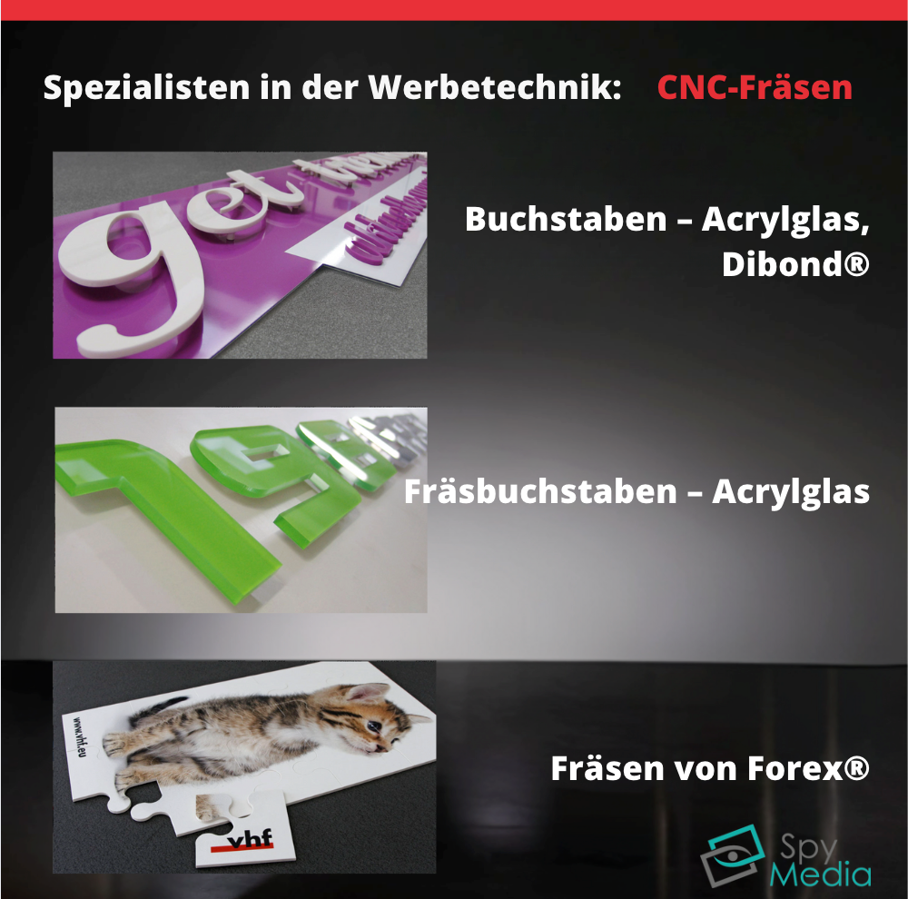 CNC-Fräsen & Werbetechnik – Präzise Bearbeitung von Dibond®, Acrylglas & Kunststoffen - Spy Werbetechnik
