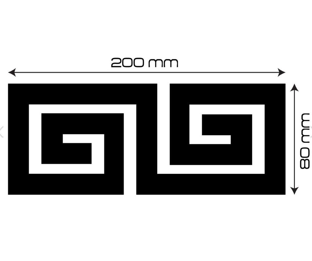 set 5 deko wandplatten aus schwarzem plexiglas 3 mm 20 8 cm