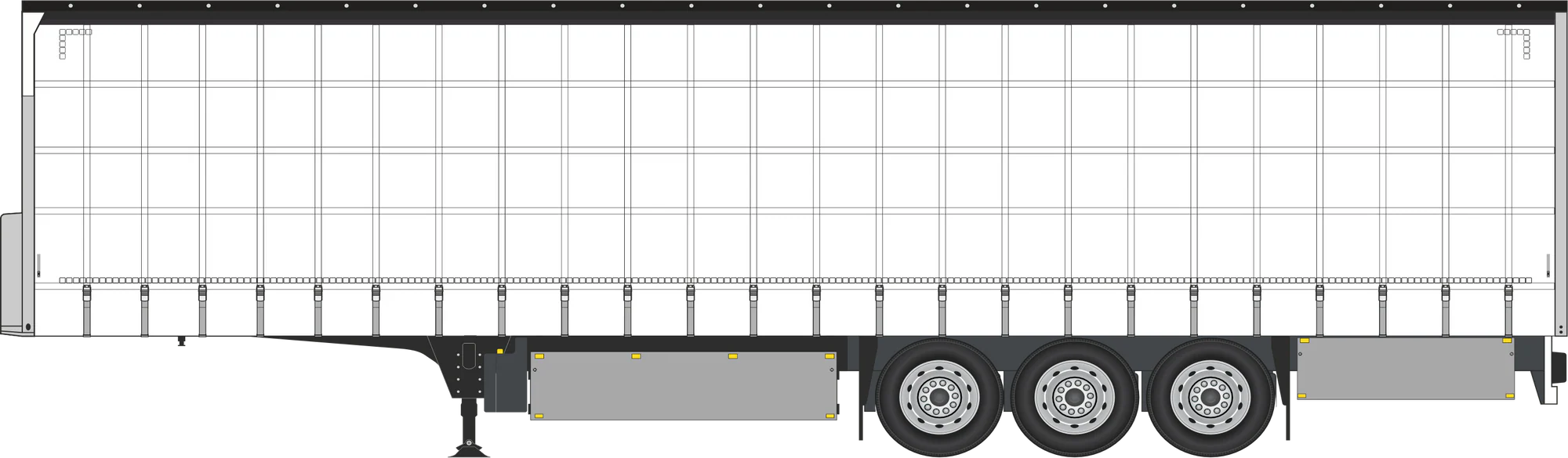 Standard-Seitenwände DB/DCE 9.5 ohne Zubehör | 46–50 Schnallen - Spy Werbetechnik