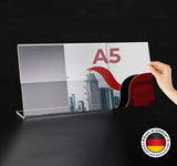 A5 Menühalter aus Acryl (Querformat) – L-Form, 3er-Set - Spy Werbetechnik