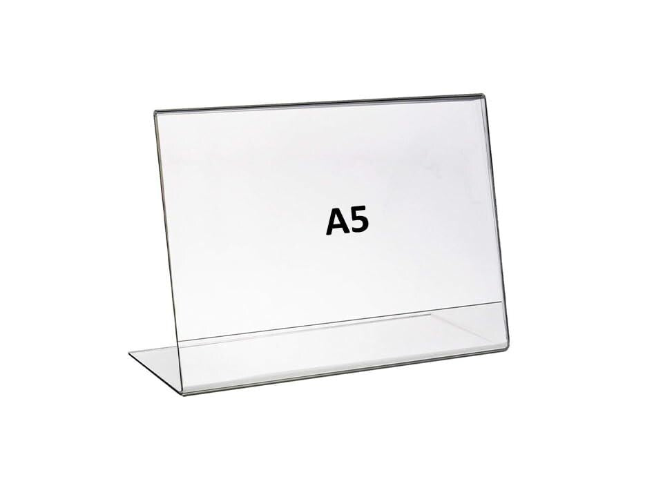 A5 Menühalter aus Acryl (Querformat) – L-Form, 3er-Set - Spy Werbetechnik