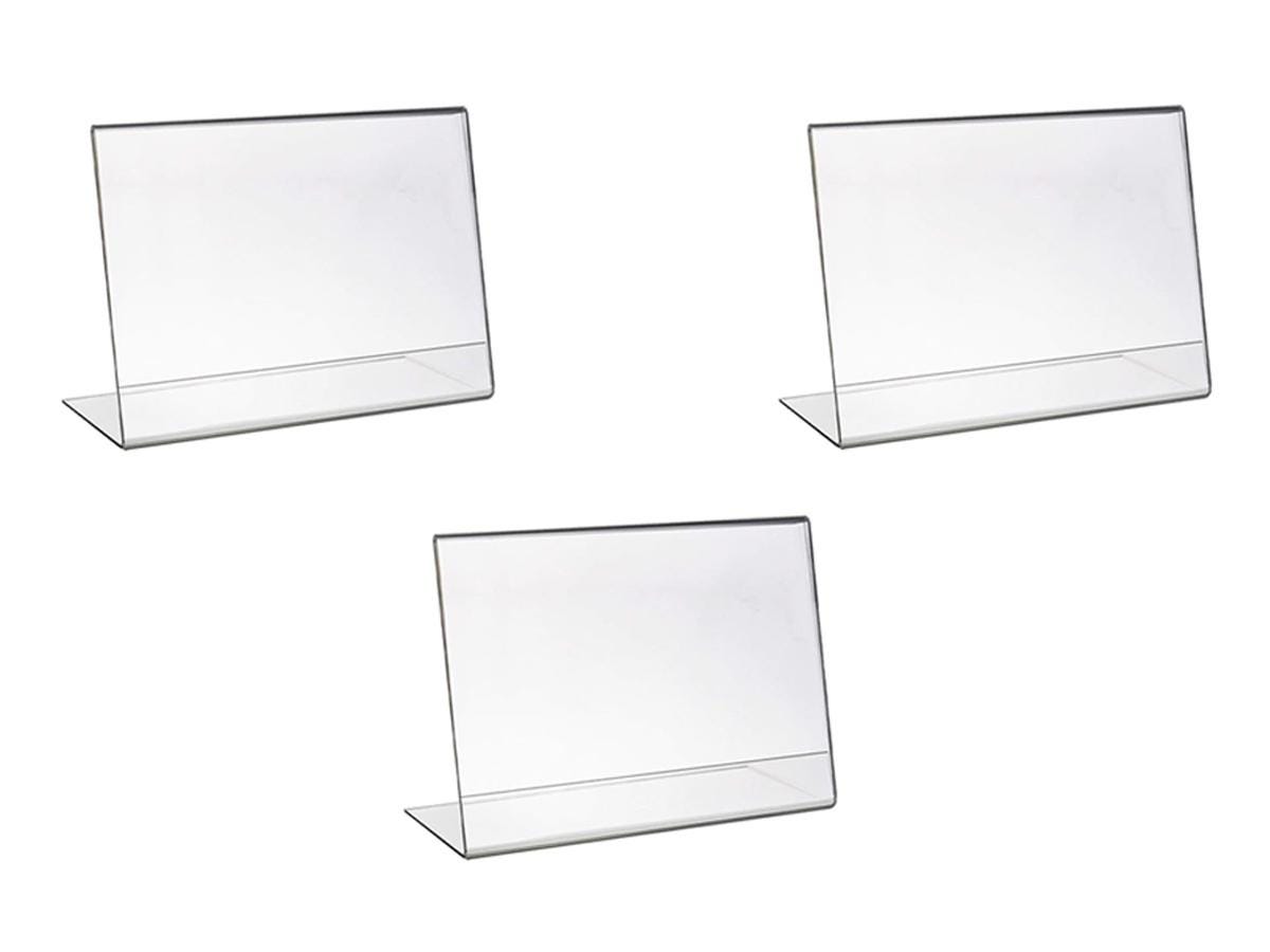 A5 Menühalter aus Acryl (Querformat) – L-Form, 3er-Set - Spy Werbetechnik
