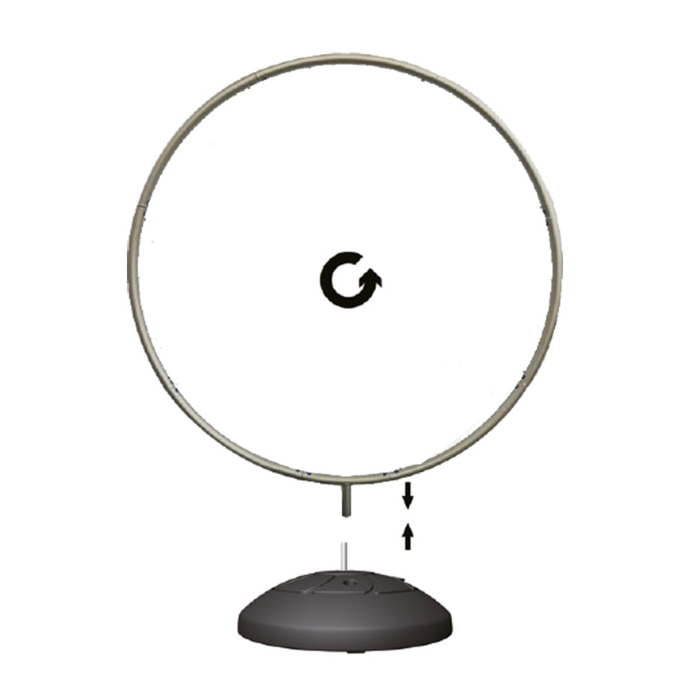 Aufblasbares Totem „Wheel-System“ – Detailansicht des feuerfesten, textilen Materials