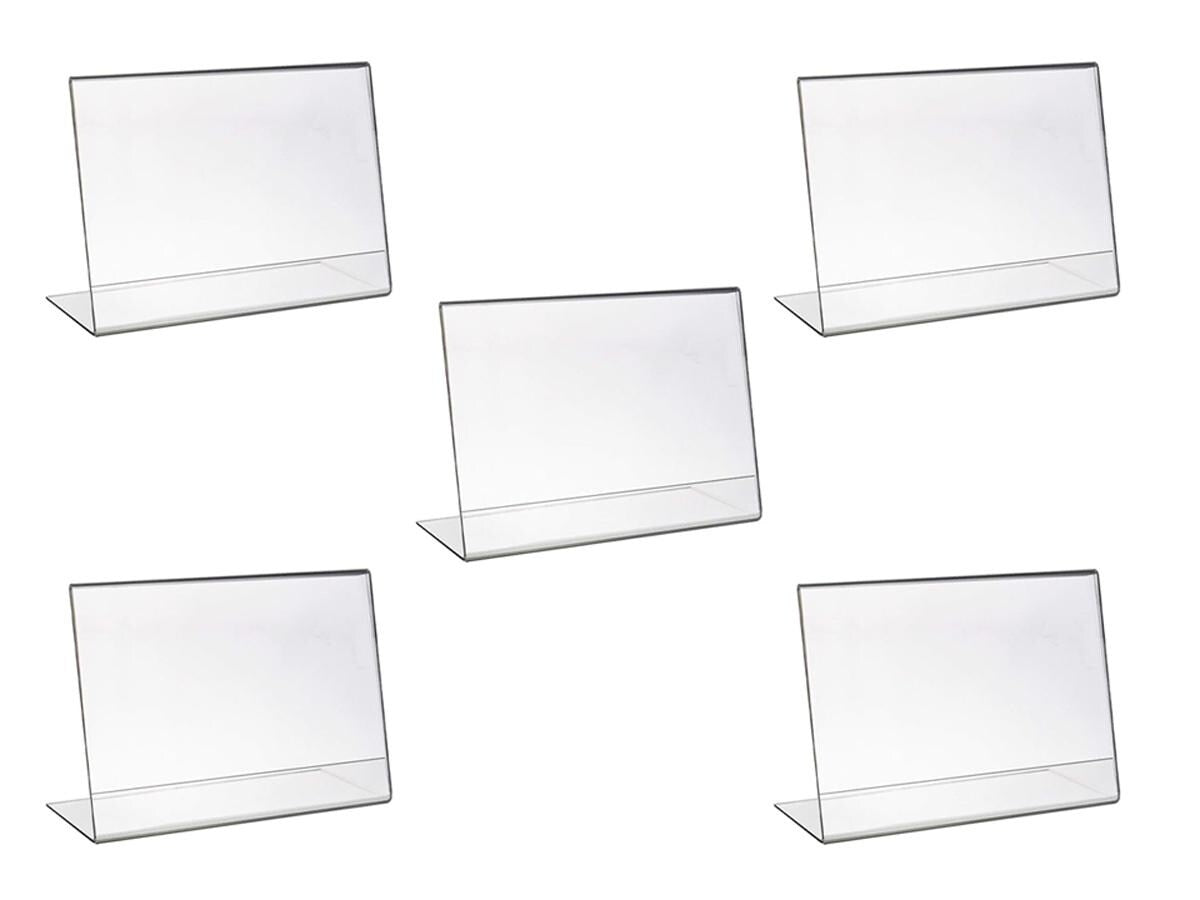 A6 Menühalter aus Acryl (Querformat) – L-Form, 5er-Set - Spy Werbetechnik