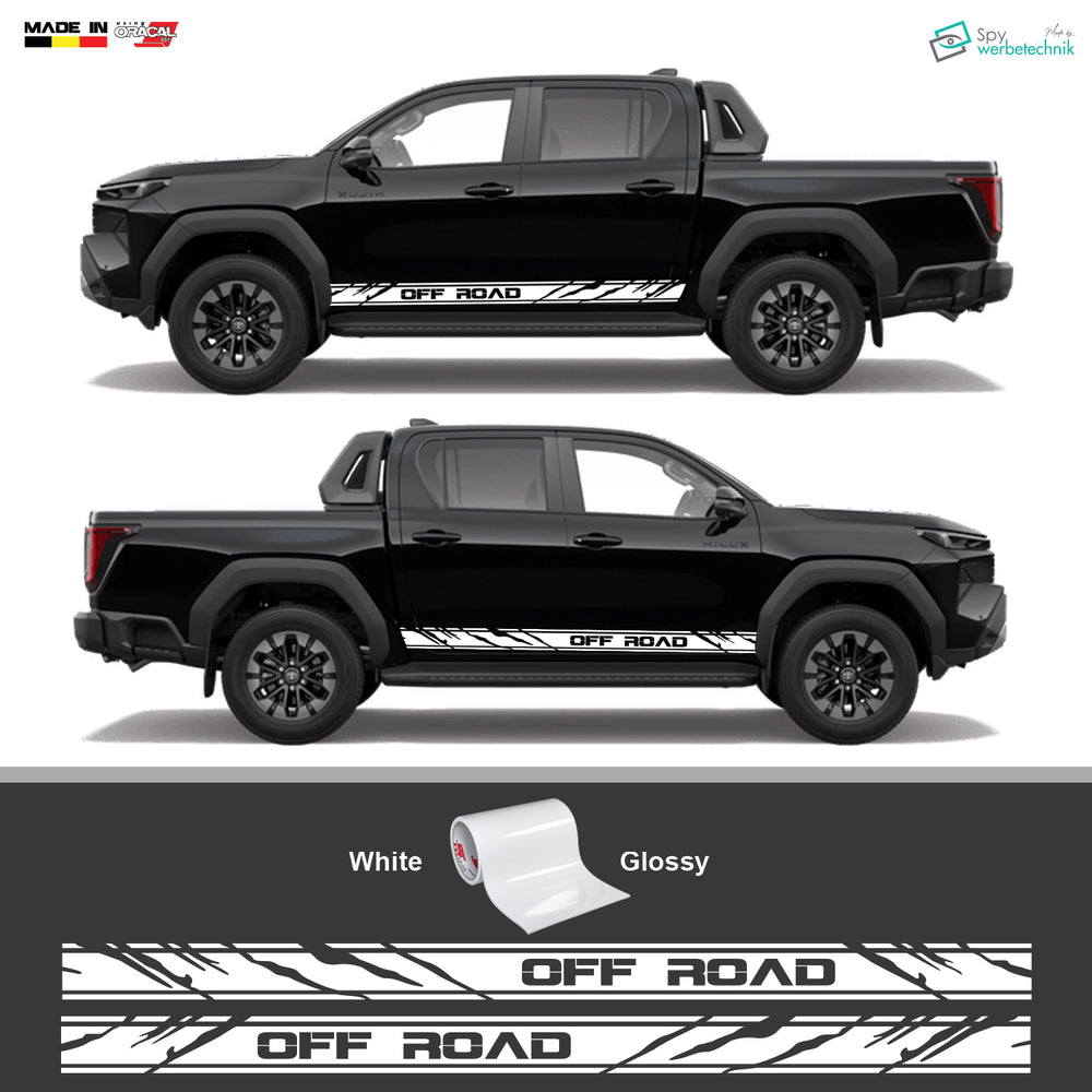 OFF ROAD Auto Seitenstreifen Aufkleber | 2er-Set – Detailansicht 3