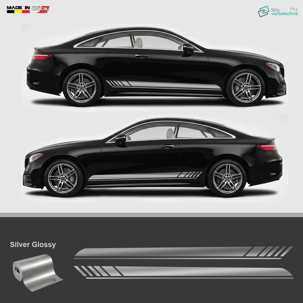 Racing Auto Seitenstreifen Aufkleber | 2er-Set – Detailansicht 2
