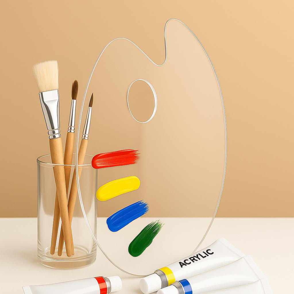 Acryl-Farbmischpalette 40×30 cm – Robuste Malpalette aus Plexiglas® für Künstler - Spy Werbetechnik