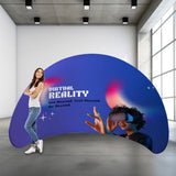 Click-System Messewand 3 m – gerade, leichte Textilwand für Messen und Events, Gesamtansicht