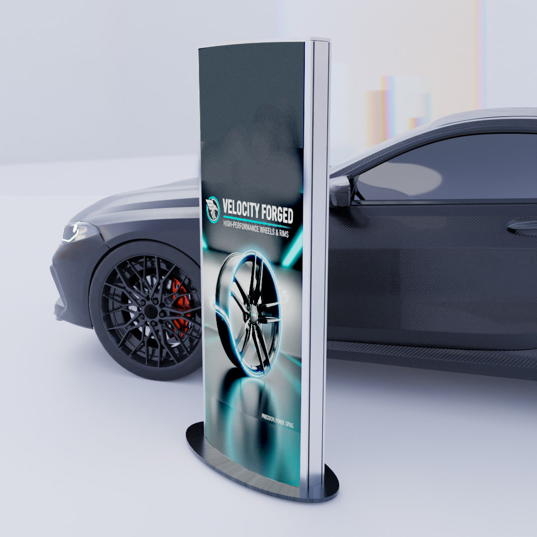 Doppelseitiges LED-Leuchtdisplay 80 × 160 cm – Einsatz als Werbedisplay im Shop oder Schaufenster