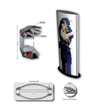 Doppelseitiges LED-Leuchtdisplay 80 × 160 cm – Nachtansicht mit homogener, beidseitiger LED-Ausleuchtung