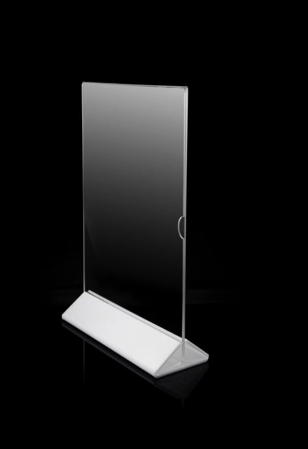 A4 Menühalter aus Acryl (Hochformat) – Premium-Basis - Spy Werbetechnik