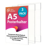 Plexiglas Aufsteller Set (3 Stück) | Eleganter Acryl Halter für Restaurant, Geschäft, Empfang & Büro - Spy Werbetechnik