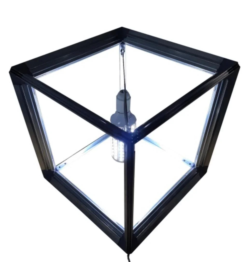 Customizable LED Light Cube – 40/60/80/100 cm – Backlit Fabric Sign, Exhibition Display, Portable Lightbox Cube - Spy Werbetechnik