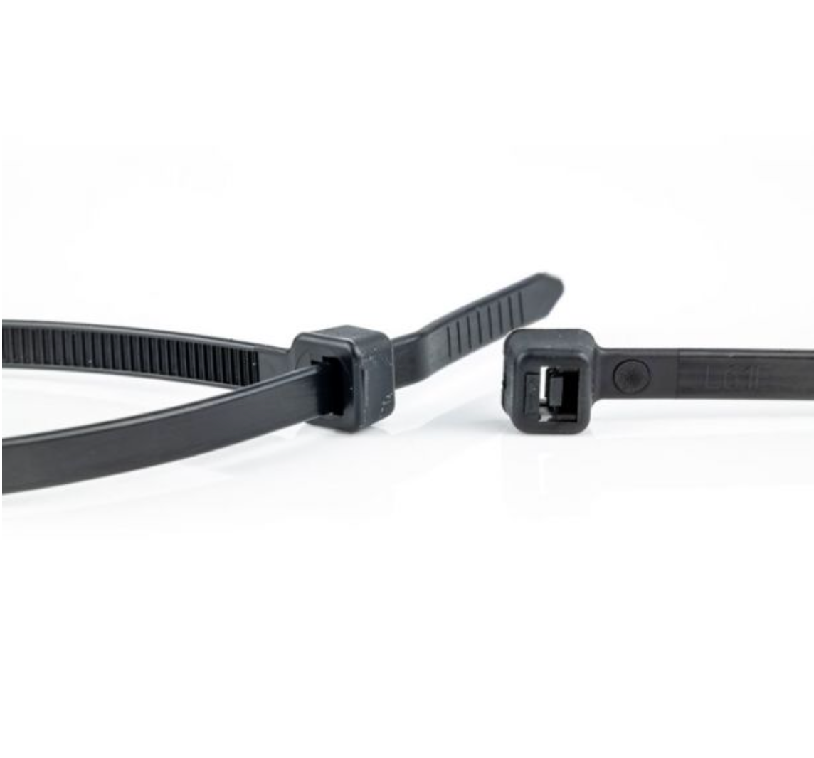 Kabelbinder schwarz 100 Stück | UV-beständig – Detailansicht 5