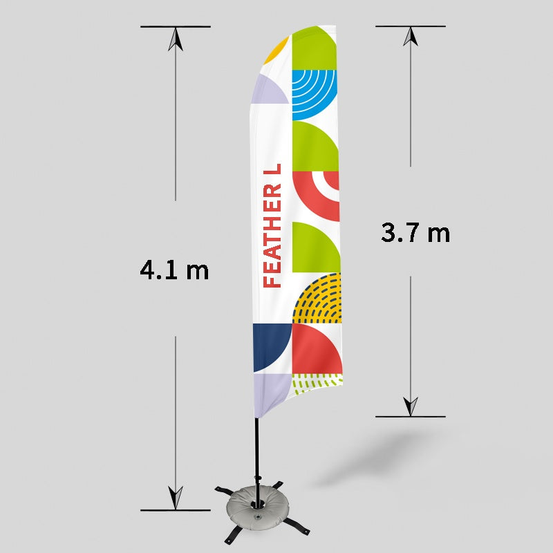 Flagge L mit Tarsus-Bodenverankerung – sichere Outdoor-Nutzung bei Wind