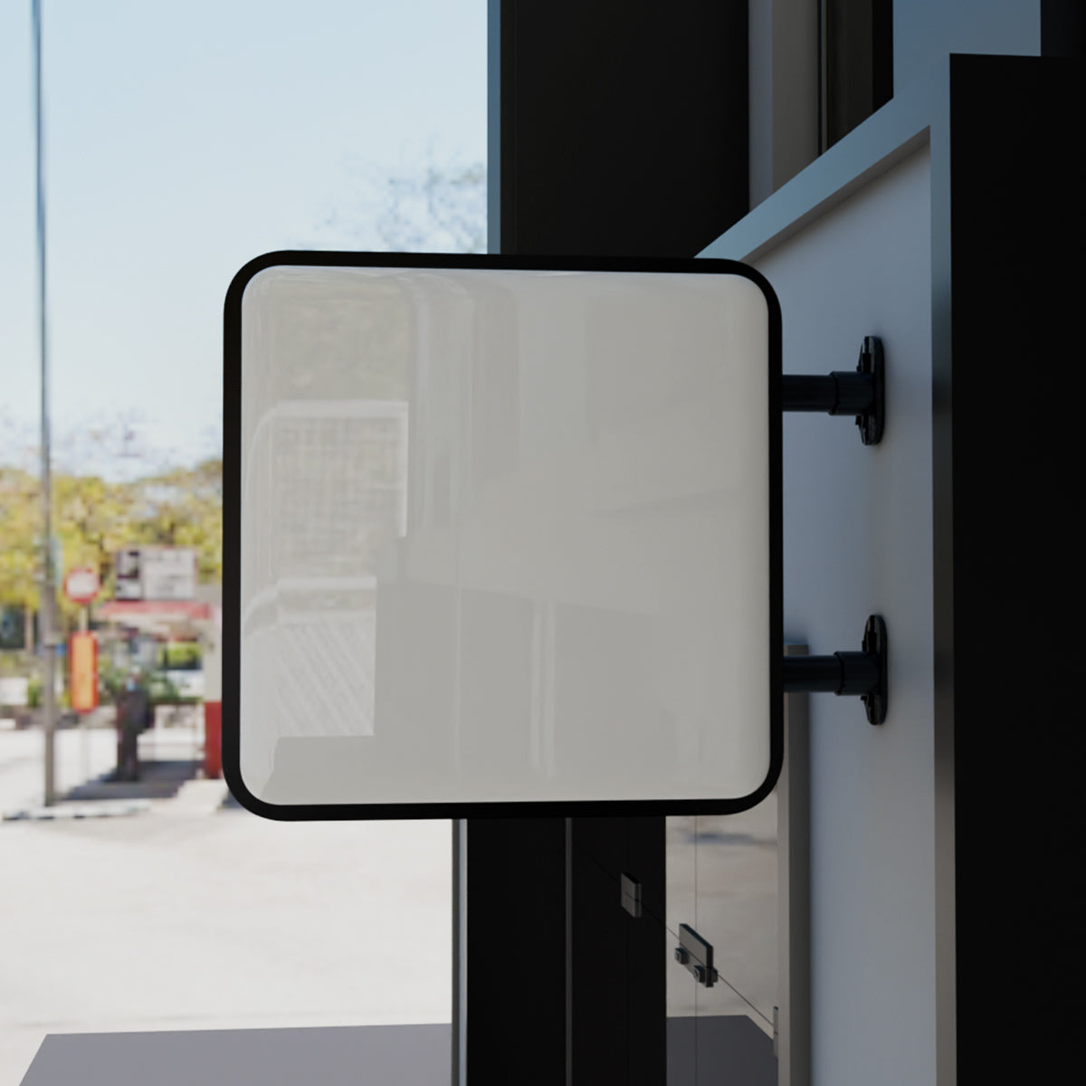 Leuchtkasten quadratisch – Wandausleger, doppelseitig beleuchtet (75 cm) – 75 cm