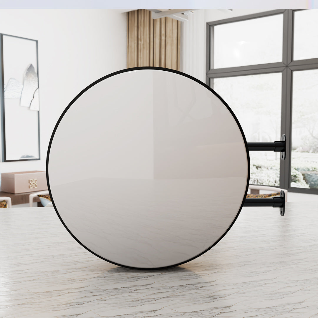 Leuchtkasten rund – Wandausleger, doppelseitig beleuchtet (Ø 75 cm), Frontansicht für Fassadenwerbung