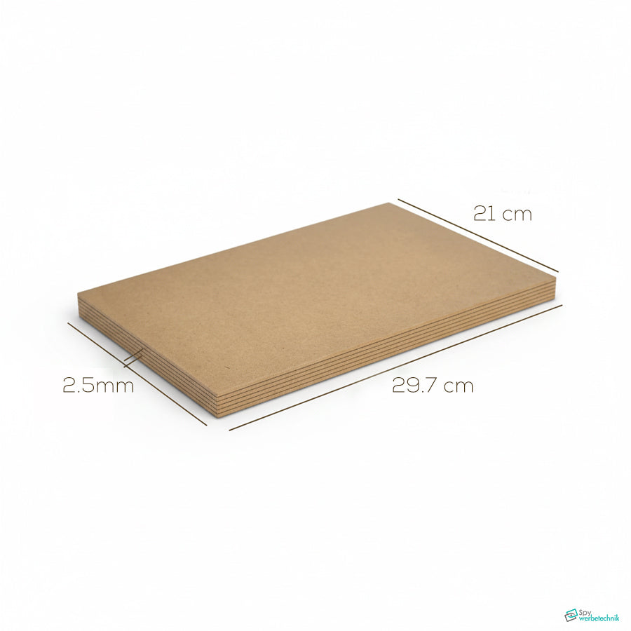 Dünne MDF Platten 2,5 mm in A4 & A3 – glatte Oberfläche zum Sägen, Schleifen, CNC-Fräsen & Laserschneiden