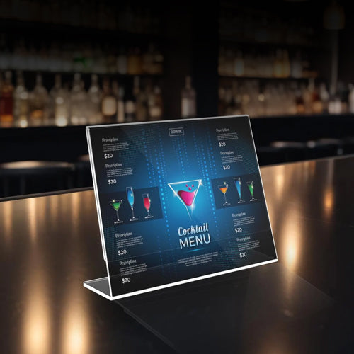 Werbelösungen für Restaurants und Cafés – Acryl-Menühalter und Displays