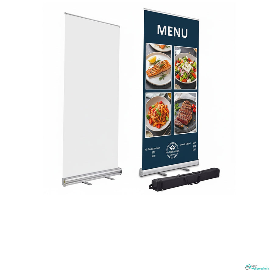 Premium Roll-Up Banner 85 × 200 cm – inkl. Druck - Spy Werbetechnik