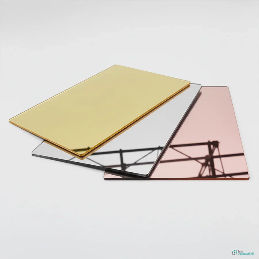 Acrylglas Spiegelplatten – 3mm - Gold, Silber & Roségold - Spy Werbetechnik