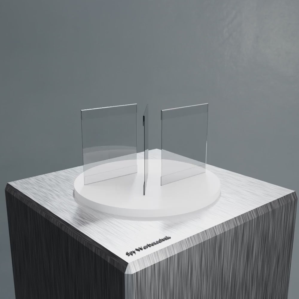 Plexiglas Aufsteller Set (3 Stück) | Eleganter Acryl Halter für Restaurant, Geschäft, Empfang & Büro
